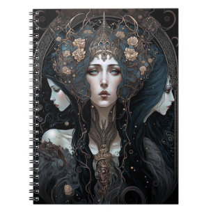 Cuaderno Arte de fantasía de reina oscura