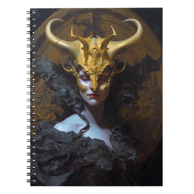 Cuaderno Arte de fantasía de reina oscura (Frente)