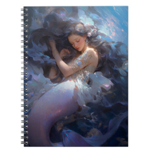 Cuaderno Arte de fantasía de sirena morada