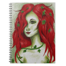 Arte de fantasía Pixie Mujer Pelirroja Ninfa Hiedr