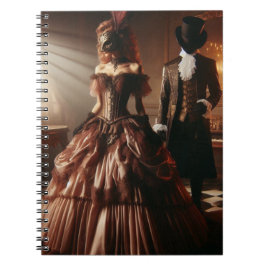 Cuaderno Arte de fantasía steampunk victoriana mascarada