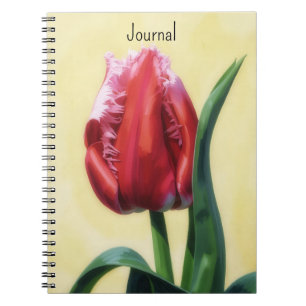 Cuaderno Arte de Flor de Tulipán Diario de Flor Personaliza