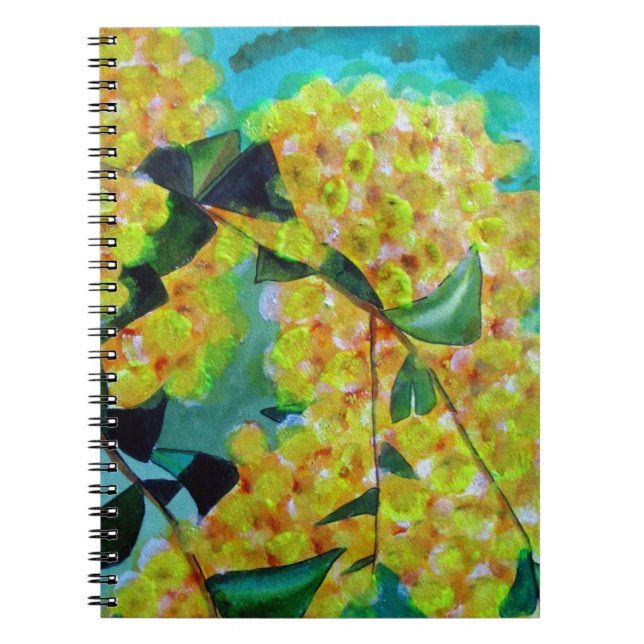 Cuaderno Arte de flores australiano nativo de Wellow (Frente)