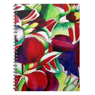 Cuaderno Arte de flores de orquídeas tropicales de Singapur