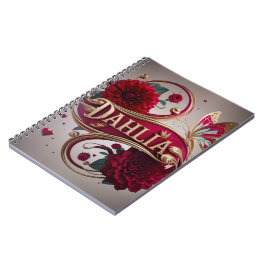 Cuaderno Arte de flores elegante con acentos dorados