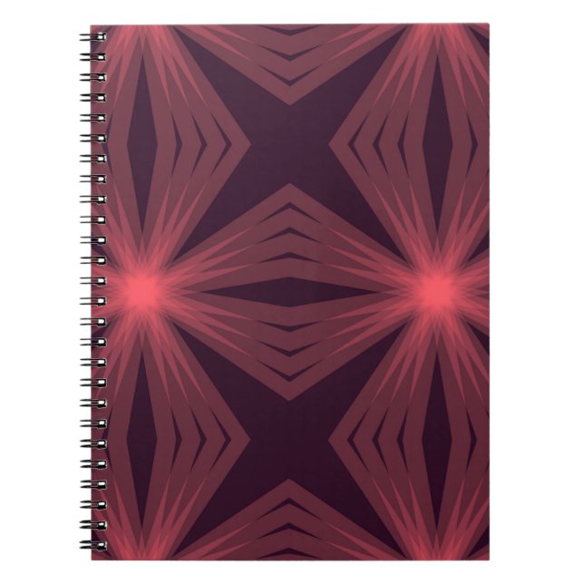 Cuaderno Arte de flores geométricas de estilo retro clásico (Frente)