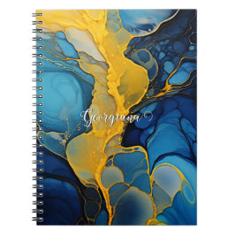 Cuaderno Arte de fluido de tinta de tinta de alcohol y mari