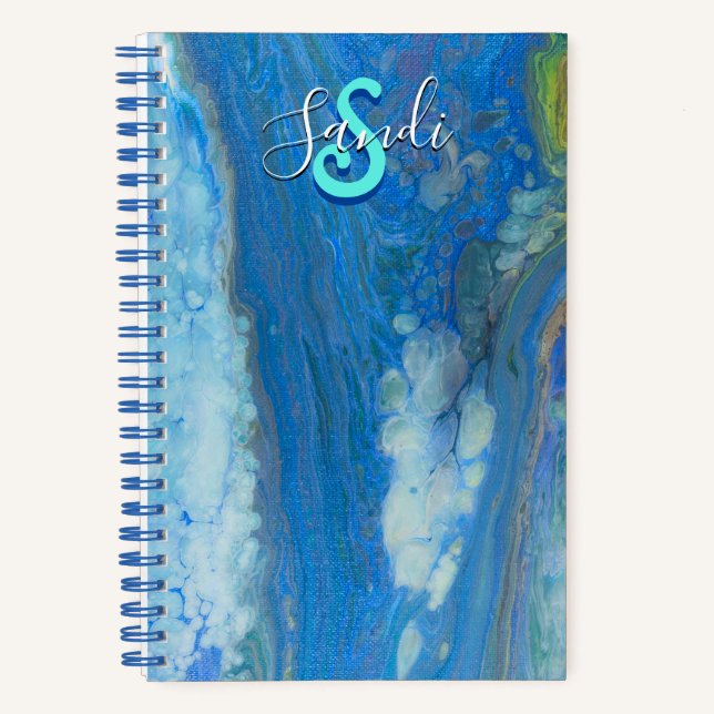 Cuaderno Arte de fluidos acrílicos de Ocean Stream (Anverso)