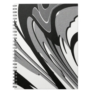 Cuaderno Arte de formas en blanco y negro