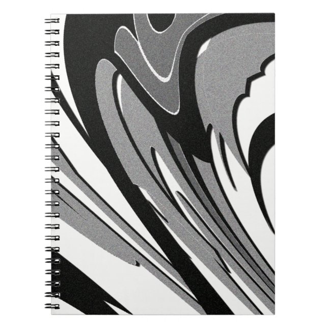 Cuaderno Arte de formas en blanco y negro (Frente)