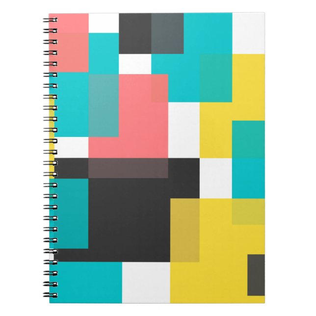 Cuaderno Arte de formas geométricas, coloridas, frescas, mo (Frente)