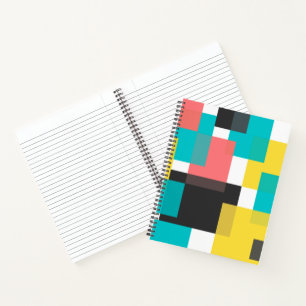 Cuaderno Arte de formas geométricas, coloridas, frescas, mo