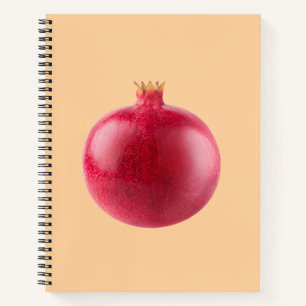 Cuaderno Arte de Fruta de Granada Roja Entera Fresca Comida