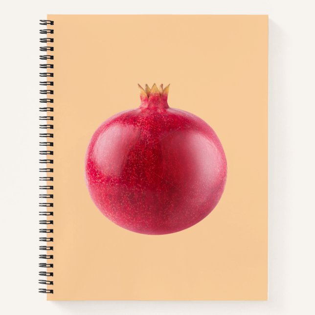 Cuaderno Arte de Fruta de Granada Roja Entera Fresca Comida (Anverso)