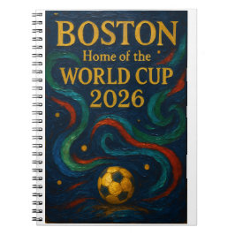 Cuaderno Arte de Fútbol de Boston 2026 Diseño de Fútbol