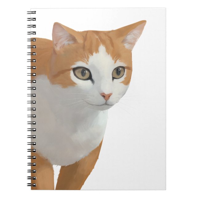 Cuaderno Arte de gato ginger adorable (Frente)