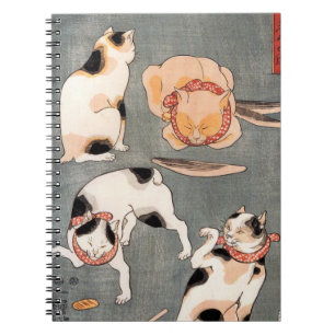 Cuaderno Arte de gato japonés vintage