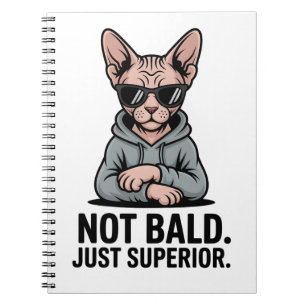 Cuaderno Arte de gato Sphynx superior con actitud sarcástic