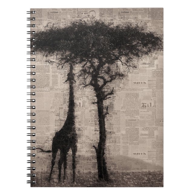 Cuaderno Arte de Giraffe Lover Giraffe (Frente)
