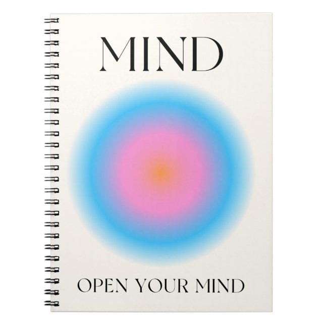 Cuaderno Arte de gradiente Abre Tu Mente (Frente)