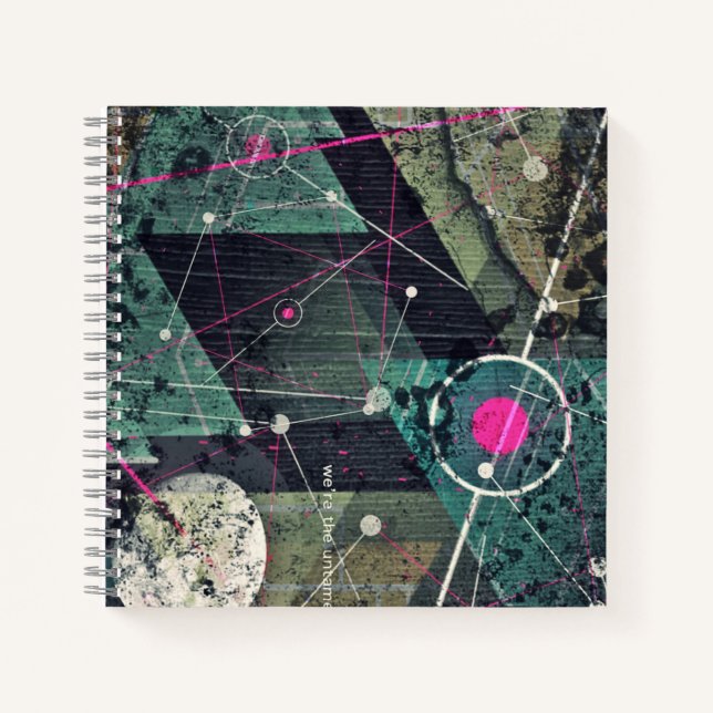 Cuaderno Arte de graffiti digital abstracto geométrico geni (Anverso)
