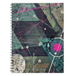 Cuaderno Arte de graffiti digital abstracto geométrico geni