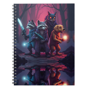 Cuaderno Arte de Guerrero Animal del Bosque Místico