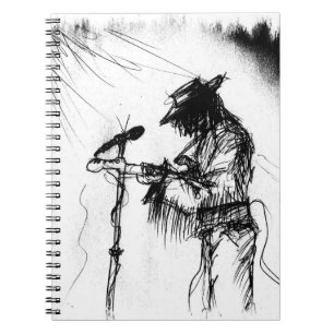 Cuaderno Arte de guitarra de banda en vivo de música blues