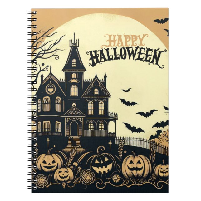 Cuaderno Arte de Halloween feliz (Frente)