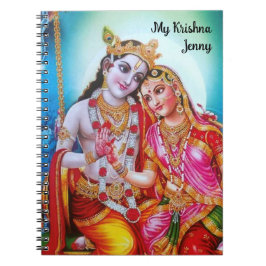 Cuaderno Arte de Hare Radhey Hare Krishna personalizado