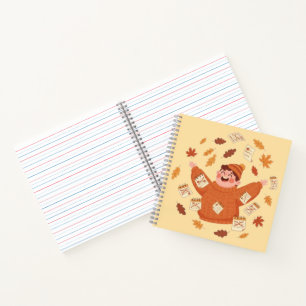 Cuaderno Arte de Hojas de Otoño Diseño Divertido de Otoño