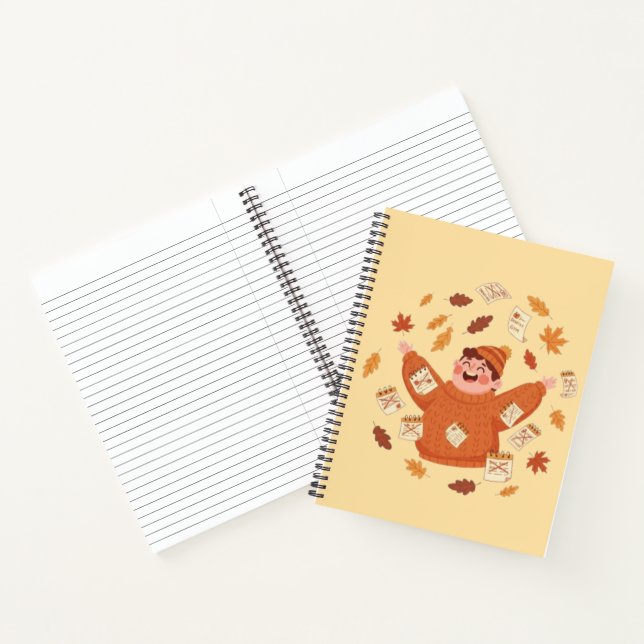 Cuaderno Arte de Hojas de Otoño | Diseño Divertido de Otoño (Interior)