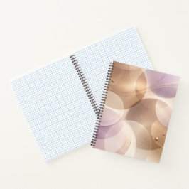 Cuaderno Arte de IA de círculos translúcidos superpuestos