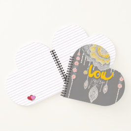 Cuaderno Arte de IA de encaje gris soleado