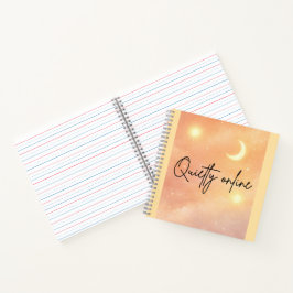Cuaderno Arte de IA de niebla de melocotón y crema de nube