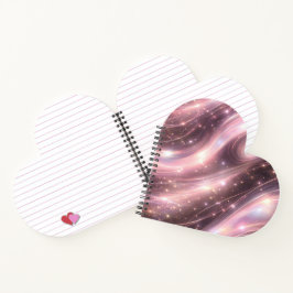 Cuaderno Arte de IA de patrones espaciales con rosa apagado