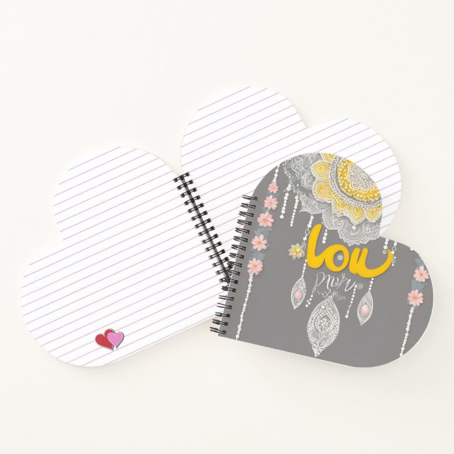 Cuaderno Arte de IA Sunny Gray Lace (Interior)