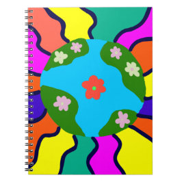 Cuaderno Arte de imágenes retro de la Tierra