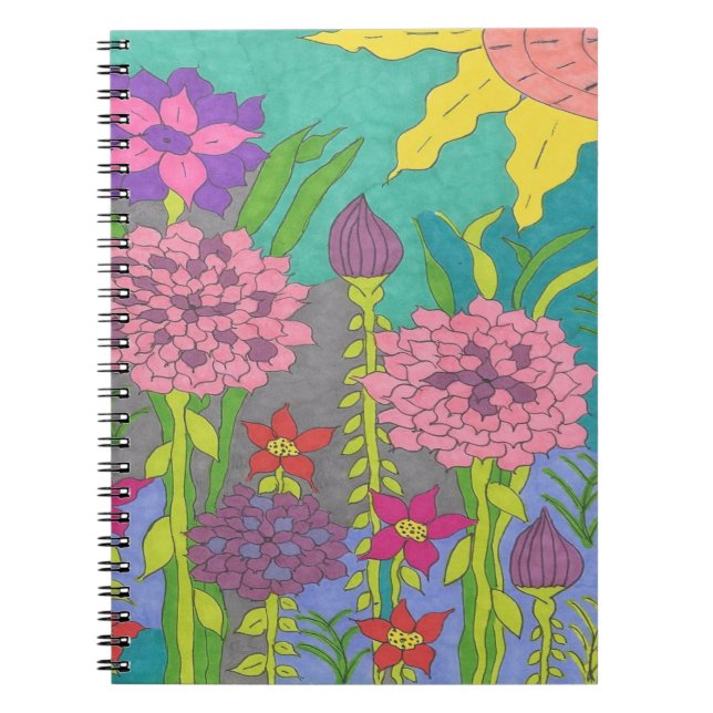 Cuaderno Arte de jardín floral de primavera (Frente)