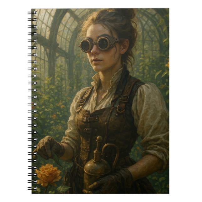 Cuaderno Arte de jardinero victoriano steampunk (Frente)