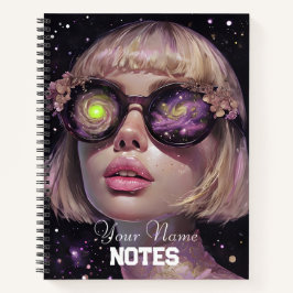 Cuaderno Arte de la atmósfera etérea simple - portátil