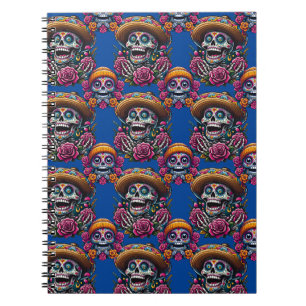 Cuaderno Arte de la calavera del azúcar - Vibrante Día de l