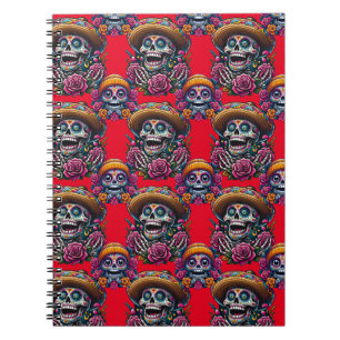 Cuaderno Arte de la calavera del azúcar - Vibrante Día de l