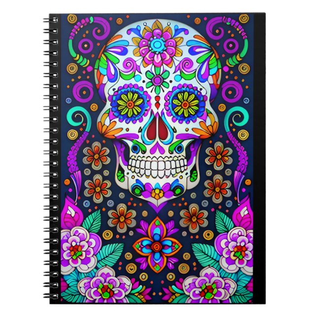 Cuaderno Arte de la calavera del azúcar - Vida en muerte (Frente)