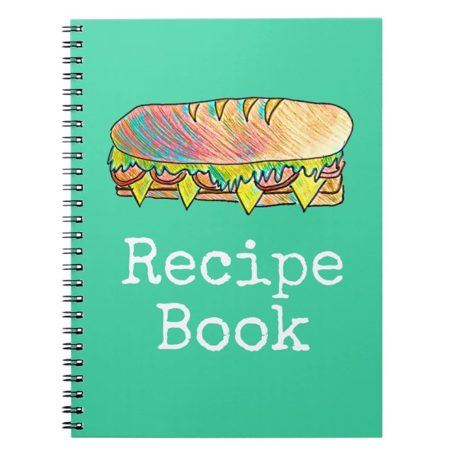 Cuaderno Arte de la comida del bocadillo del submarino de (Frente)