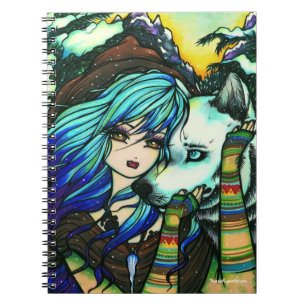 Cuaderno Arte de la fantasía del chica de la montaña de l