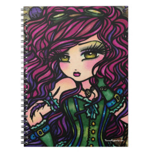 Cuaderno Arte de la fantasía del chica del globo del aire