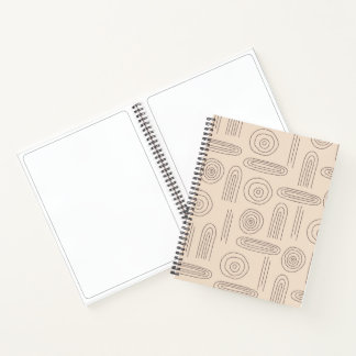 Cuaderno Arte de la línea de arcoiris boho abstracto modern