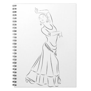 Cuaderno Arte de la línea de bailarín Flamenco