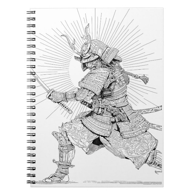 Cuaderno Arte de la línea de precisión de Samurai iluminado (Frente)